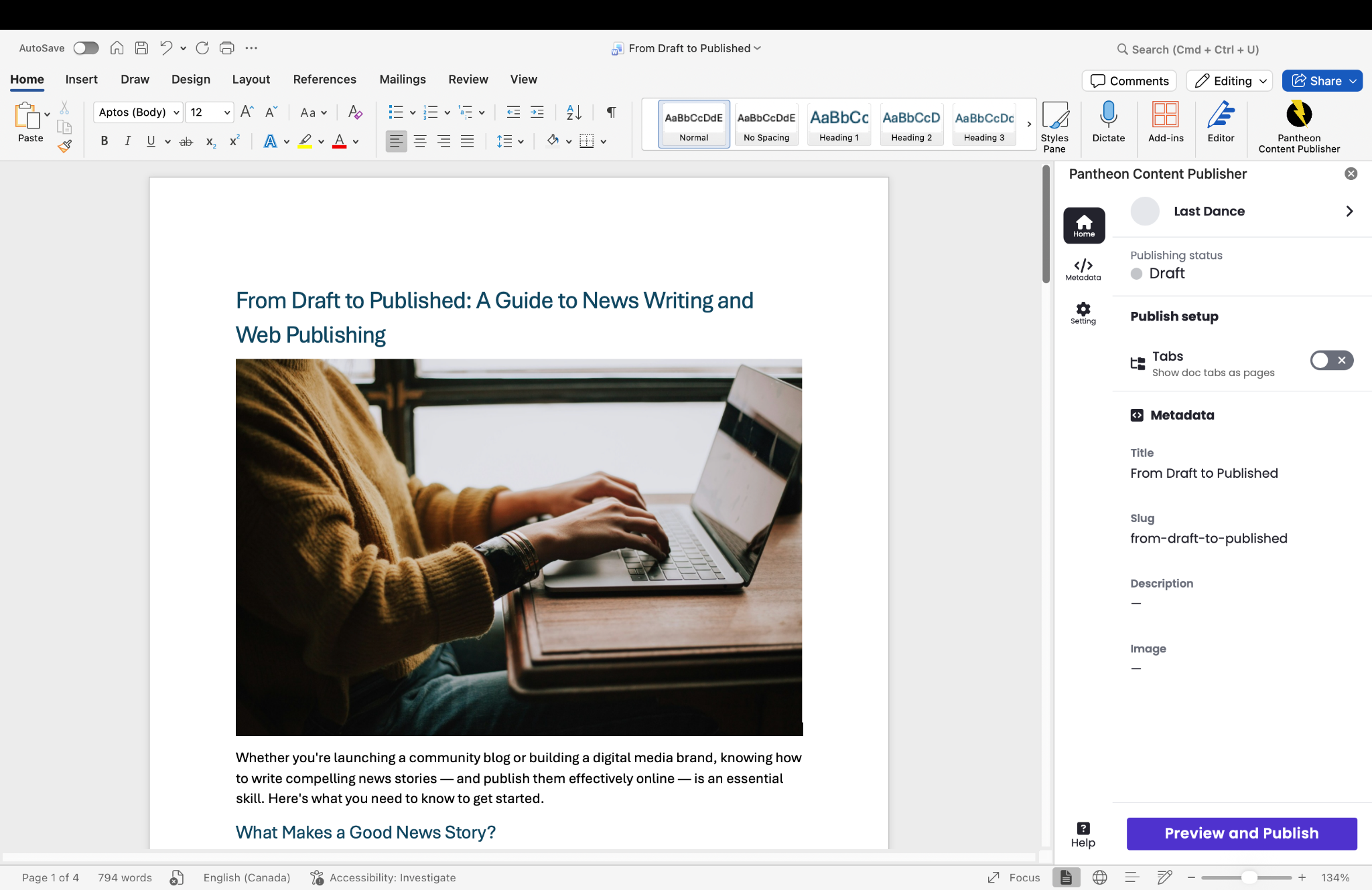 Microsoft Word Add-in